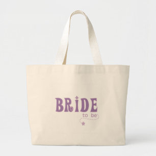 Grand Tote Bag Jeune mariée pourpre à être