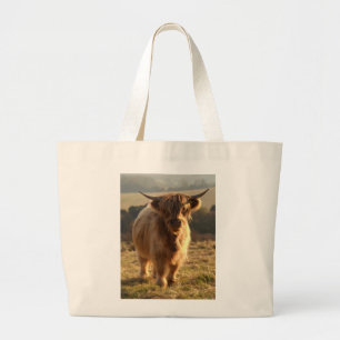 Grand Tote Bag Jeune vache des montagnes