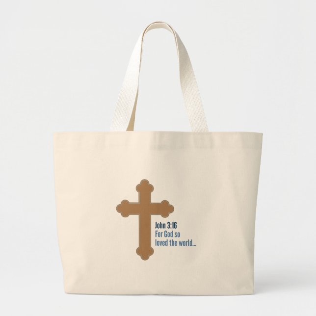 Grand Tote Bag John 3:16 (Devant)