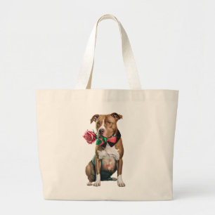 Grand Tote Bag Joli Pitbull Chien Chien Chien Pittie Amour Taurea