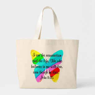 GRAND TOTE BAG JOLIE JOHN 11:25 CONCEPTION DE BOUTEILLE DE PLANCH
