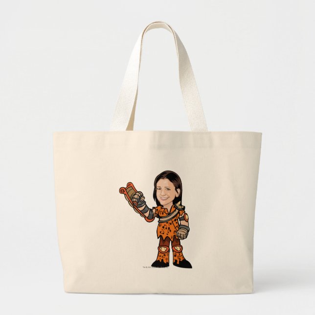 Grand Tote Bag Joueur de personnel de LornaDesparow Tyrannia (Devant)