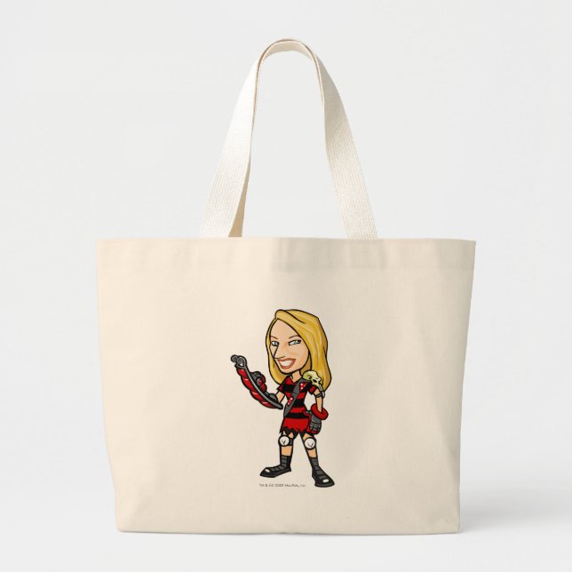Grand Tote Bag Joueur de personnel d'île de Krawk d'alto (Devant)