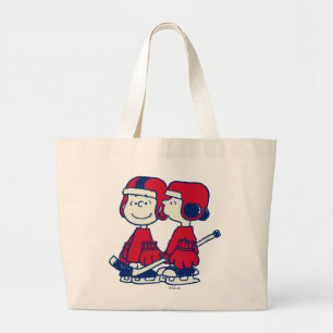 Grand Tote Bag Joueurs de hockey sur glace Linus & Lucy