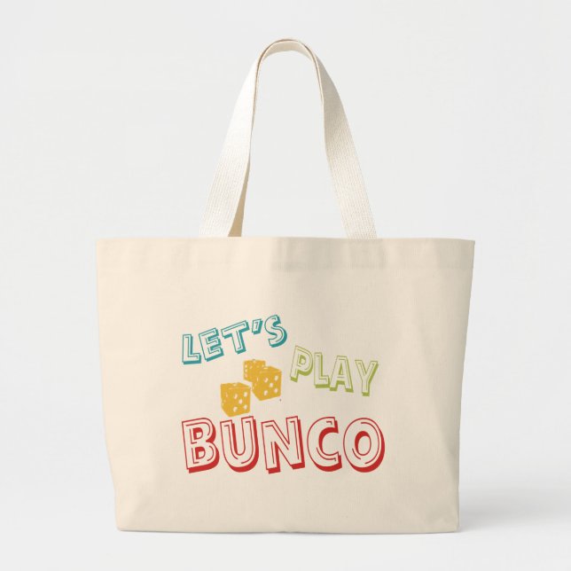 Grand Tote Bag jouons le bunco (Devant)