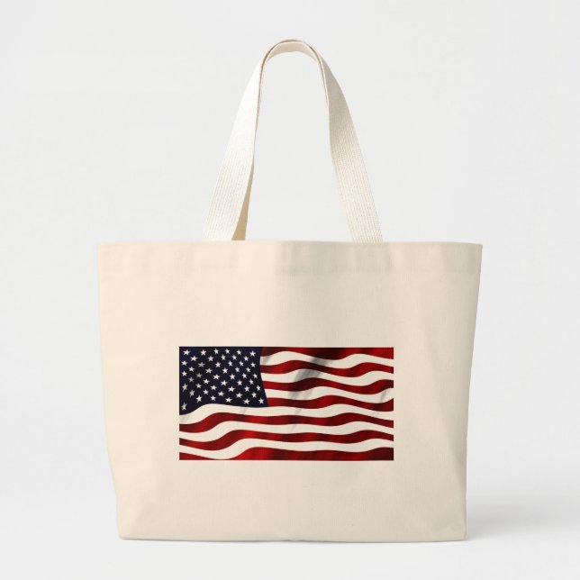 Grand Tote Bag Jour de l'indépendance patriotique du drapeau amér (Devant)
