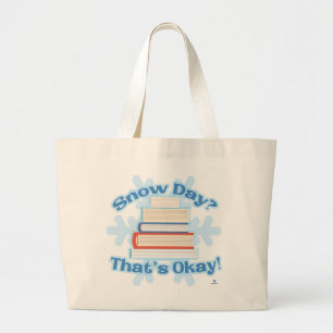 Grand Tote Bag Jour de neige OK Lire Caricature confortable Sloga