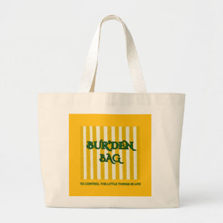 Grand Tote Bag JOURNÉE ENSOLEILLÉE, Toile jaune vert BUR'DEN Jumb