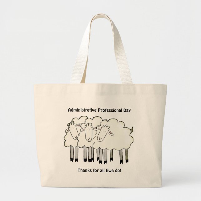 Grand Tote Bag Journée professionnelle administrative - Merci (Devant)