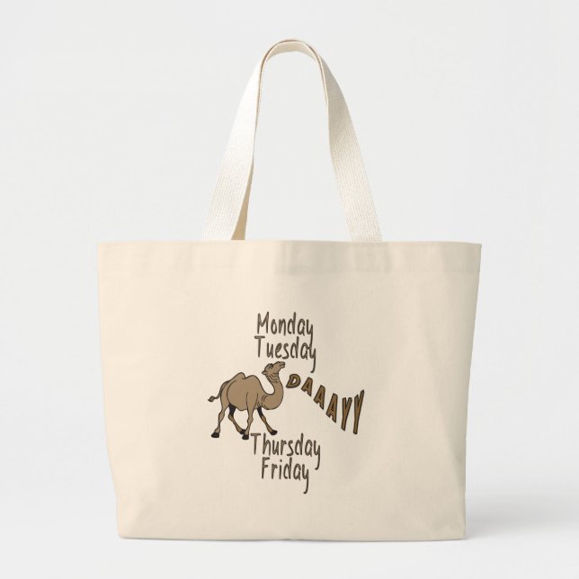 Grand Tote Bag Jours de la Semaine de la Humidité (Devant)