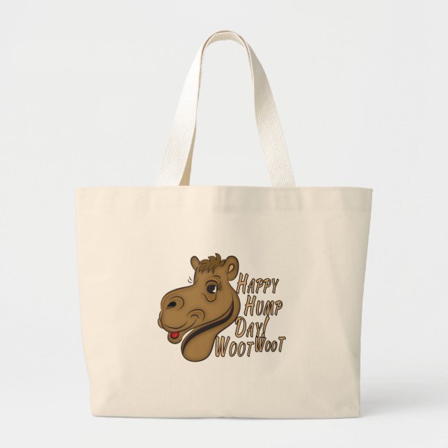 Grand Tote Bag Joyeuse Woot Woot de la Journée de la Humpe (Devant)