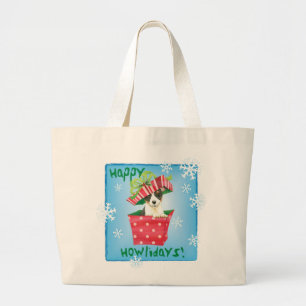 Grand Tote Bag Joyeux Howlidays Toy Fox Terrier