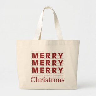Grand Tote Bag Joyeux, Joyeux, Joyeux Noël