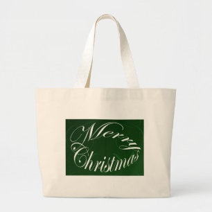 Grand Tote Bag Joyeux Noël Joyeux Correspondance articles verts