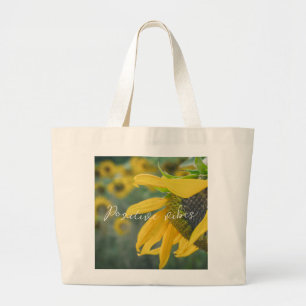 Grand Tote Bag Joyeux tournesol rustique