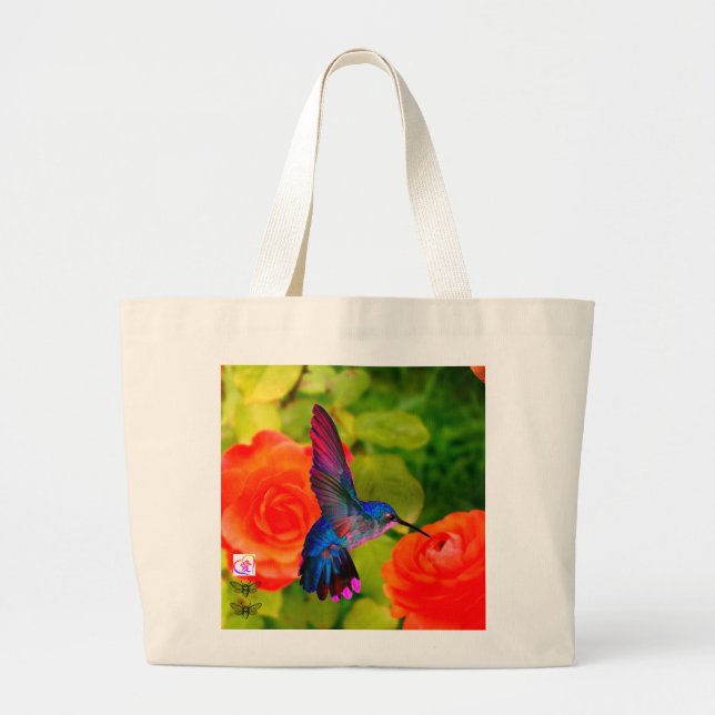 Grand Tote Bag Jumbo Fourre-tout ENTIÈREMENT PERSONNALISABLE, HUM (Devant)