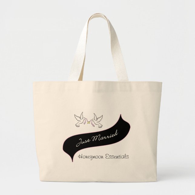Grand Tote Bag Juste bases mariées de lune de miel (Devant)