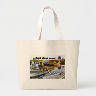 Grand Tote Bag Juste fou plat : Avion de flotteur de castor,