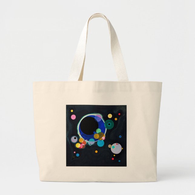 Grand Tote Bag Kandinsky Plusieurs Cercles Artwork (Devant)