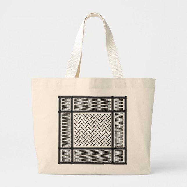 Grand Tote Bag Keffiyeh palestinien (Devant)