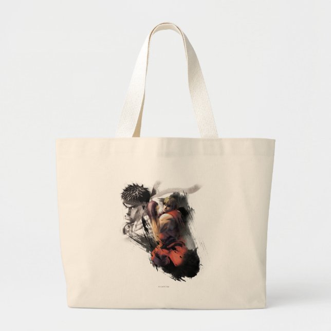 Grand Tote Bag Ken contre Ryu (Devant)