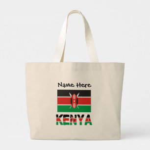 Grand Tote Bag Kenya Drapeau kenyan Personnalisé