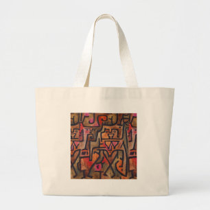 Grand Tote Bag Klee Expressionniste Forêt Abstraite Art Moderne