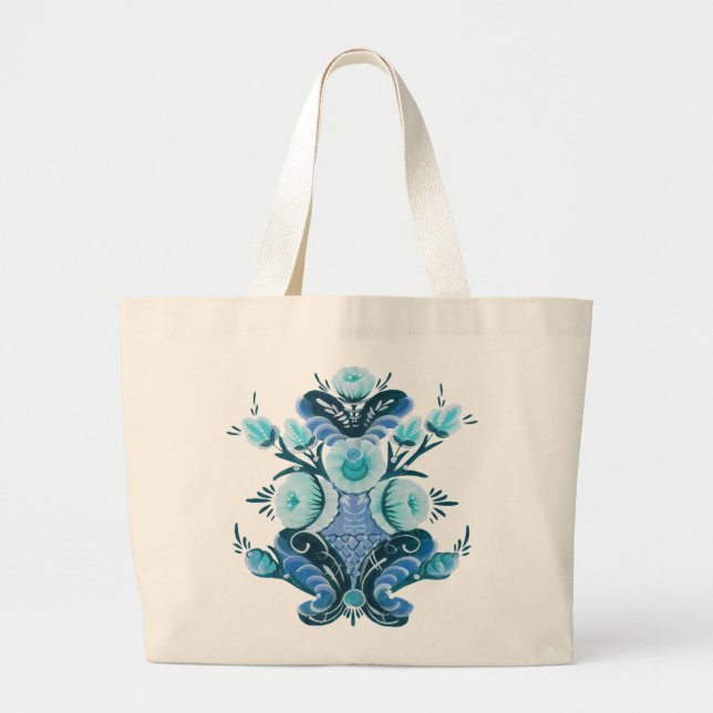 Grand Tote Bag Kurbits Flower design (Devant)