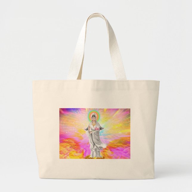 Grand Tote Bag Kwan Yin la déesse de la compassion (Devant)