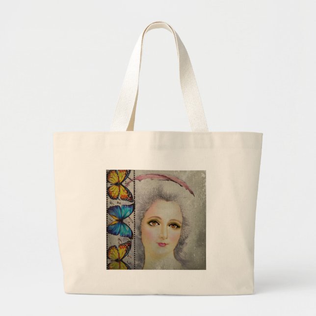 Grand Tote Bag La beauté et les papillons (Devant)