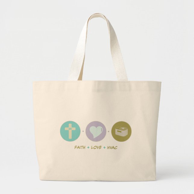 Grand Tote Bag La CAHT d'amour de foi (Devant)