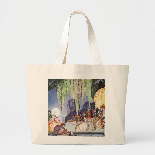 Grand Tote Bag La Cendrillon de Kay Nielsen au bal (Devant)