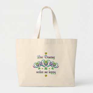 Grand Tote Bag La Danse En Ligne Me Rend Heureux