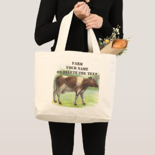 Grand Tote Bag La ferme à la vache