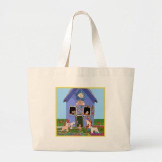 Grand Tote Bag La maison est l'endroit où la roue est