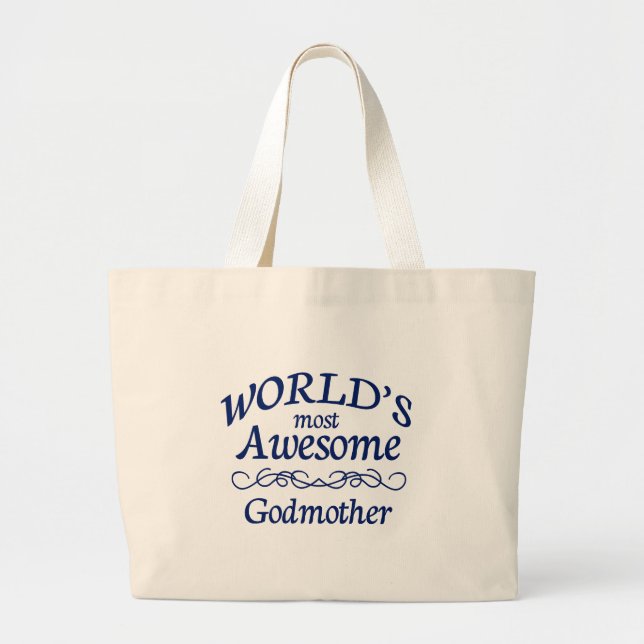 Grand Tote Bag La marraine la plus impressionnante du monde (Devant)