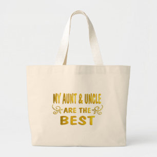 Grand Tote Bag La meilleurs tante et oncle