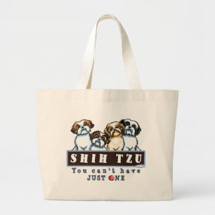 Grand Tote Bag La pente de Shih Tzu ont juste un
