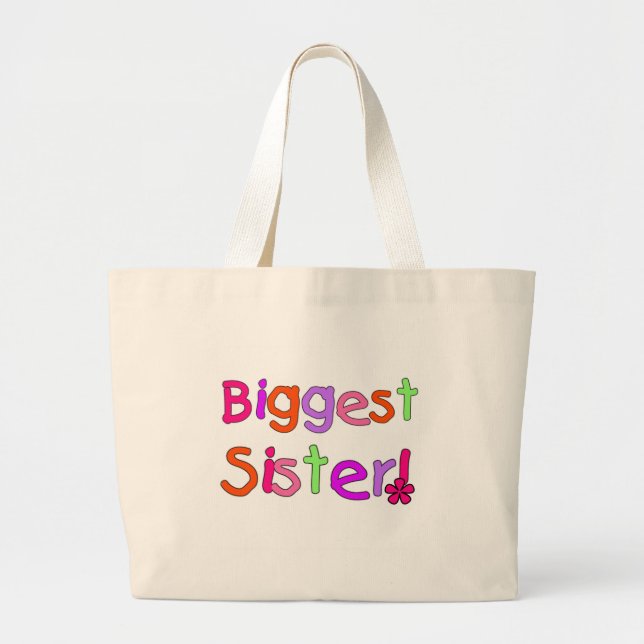 Grand Tote Bag La plus grande soeur des textes lumineux (Devant)