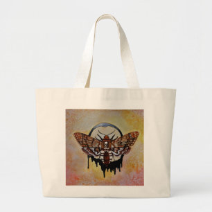 Grand Tote Bag La teigne de faucon de la tête de mort