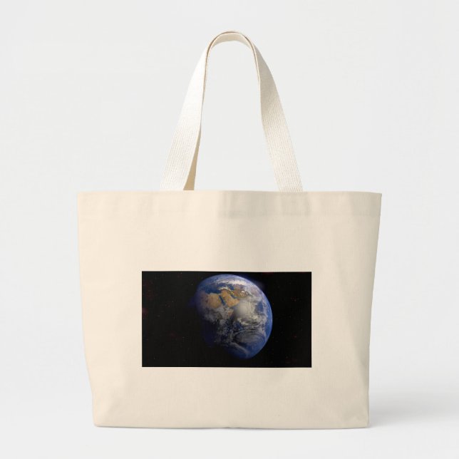 Grand Tote Bag La Terre Bleue De L'Espace Inspiration (Devant)