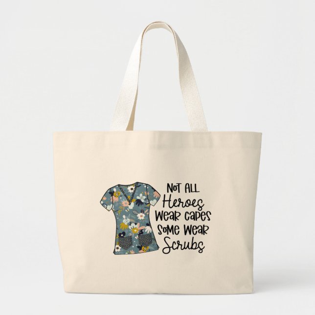 Grand Tote Bag La typographie moderne des infirmières, un super-h (Devant)