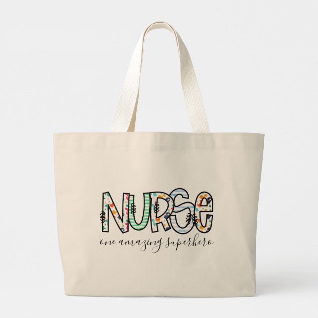 Grand Tote Bag La typographie moderne du super-héros Extraordinai (Dos)