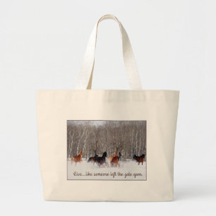 Grand Tote Bag La vie vivante ..... comme quelqu'un a laissé la