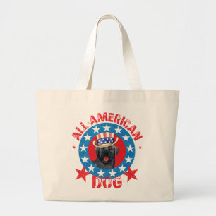 Grand Tote Bag Laboratoire noir patriotique