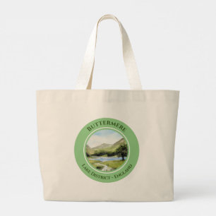 Grand Tote Bag Lac Buttermere, Cumbria, England Watercolor
