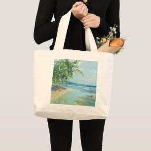 Grand Tote Bag Lagune côtière bleue