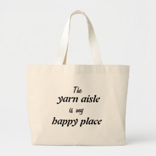 Grand Tote Bag L'Aisle de Fil est mon endroit heureux