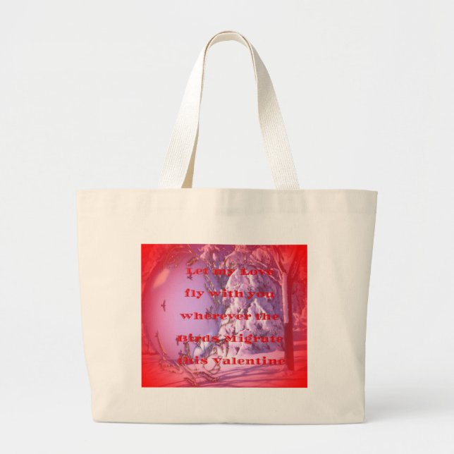 Grand Tote Bag Laissez-moi voler avec vous à valentine.png (Devant)