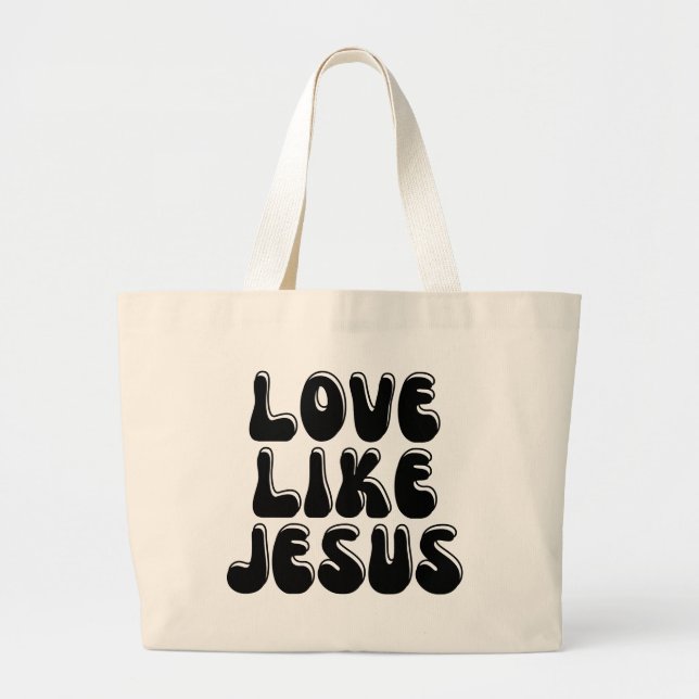 Grand Tote Bag L'amour comme Jésus (Devant)